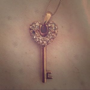Gold key necklace