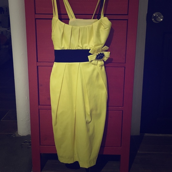 Beautiful yellow black dress