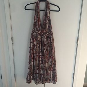 Floral halter dress - perfect for a fall wedding.