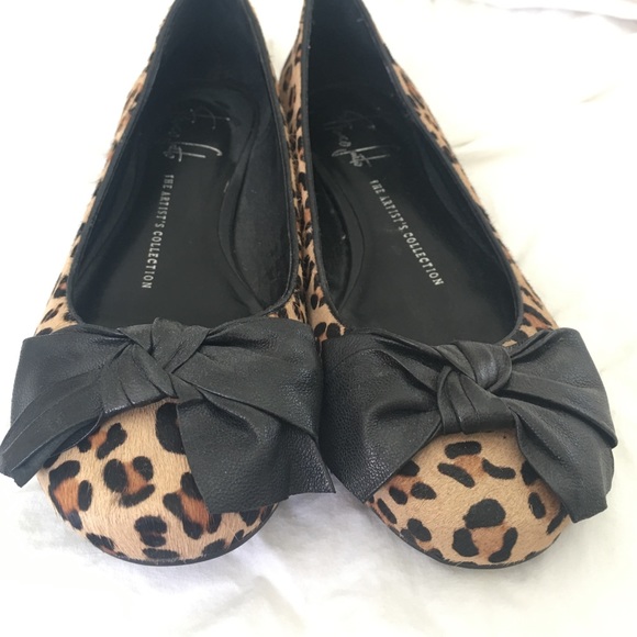 NWOT Franco Sarto leopard bow flats