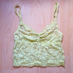 Victorias Secret Chartreuse Green Lace Bralette XS