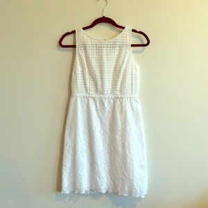 White eyelet summer dress
