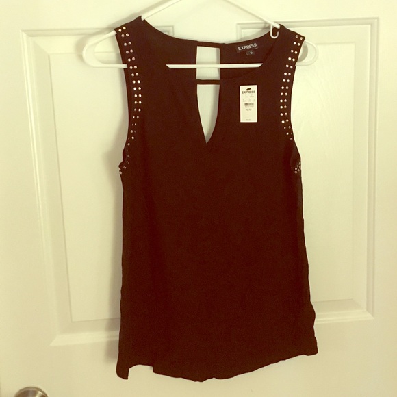 NWT express tank top with rhinestone detail