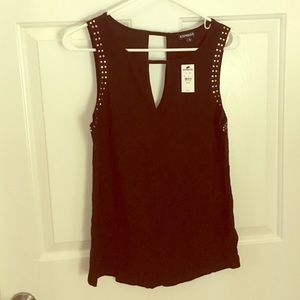 NWT express tank top with rhinestone detail