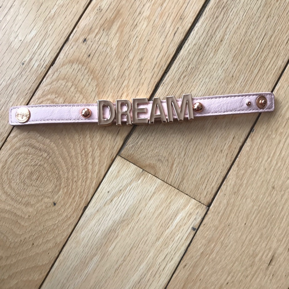 BCBG Baby pink leather DREAM bracelet