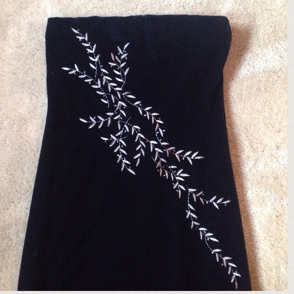 🎉Host Pick!🎉Patra black stretch-velvet strapless gown - Picture 6 of 9