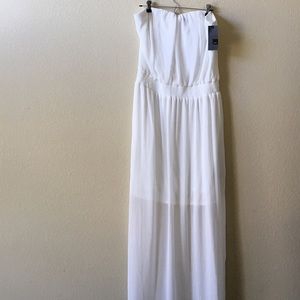 Strapless sheer dress