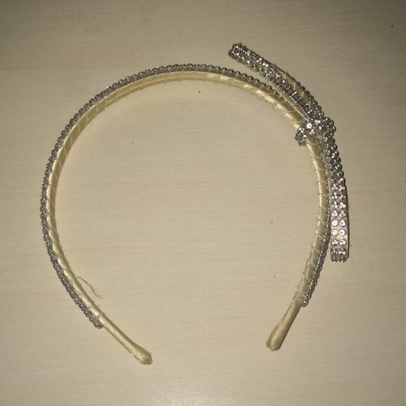 Silver Bow Headband