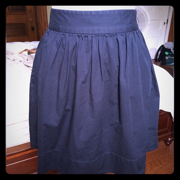 Black fit & flare skirt