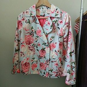 Forever 21 floral swing jacket size small