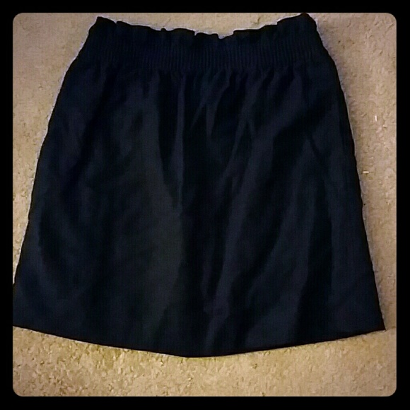 J.Crew Factory Navy Linen/Cotton Skirt sz 6