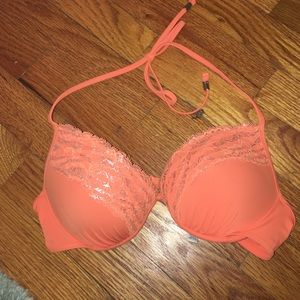 Orange push up bikini top