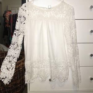 •sold• White lace top