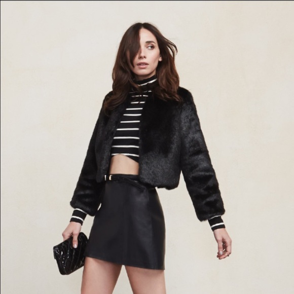BNWT Reformation Brinsley faux fur jacket