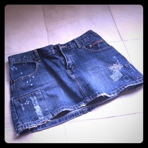 Denim mini skirt