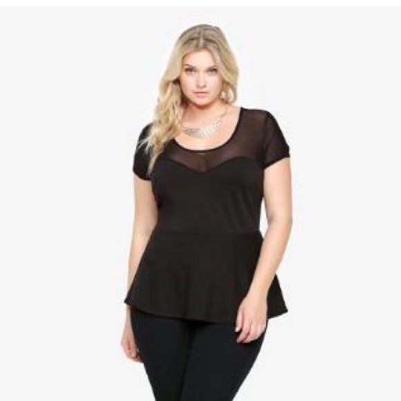Black Peplum Torrid Top