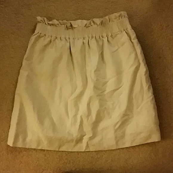 J.Crew Factory Khaki Linen/Cotton Skirt sz 4