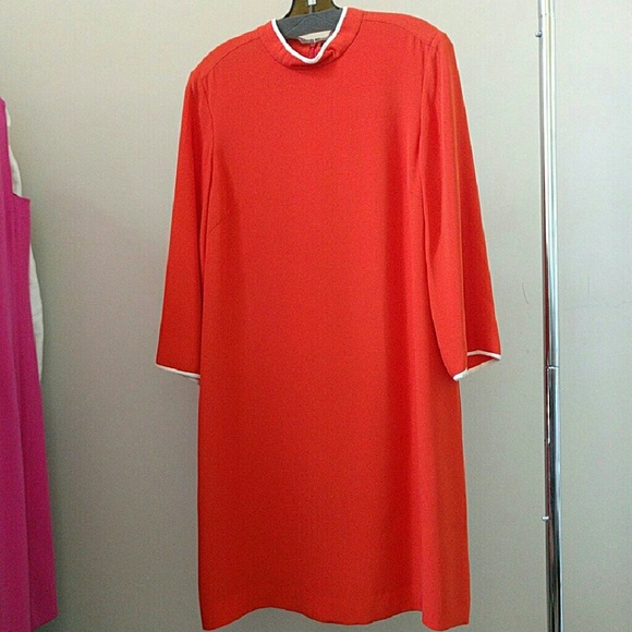 Raoul orange silk dress size 8, French 40