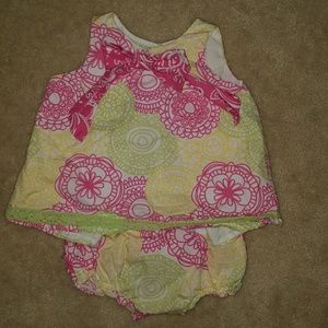EUC Ruffle Butts swing top and bloomers set