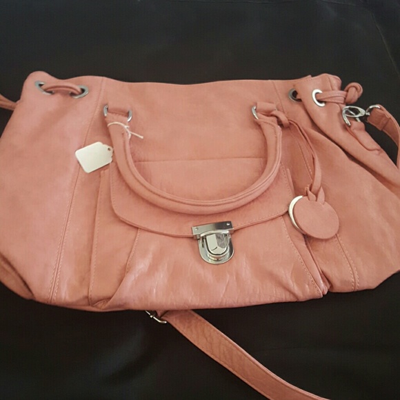 Baby pink large shoulder bag