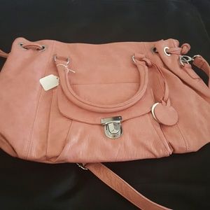 Baby pink large shoulder bag