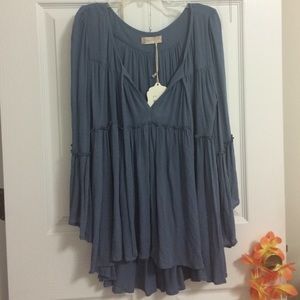 Altar'd State flowy blue boho top