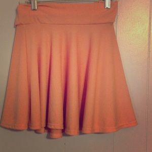 Coral pink skater skirt