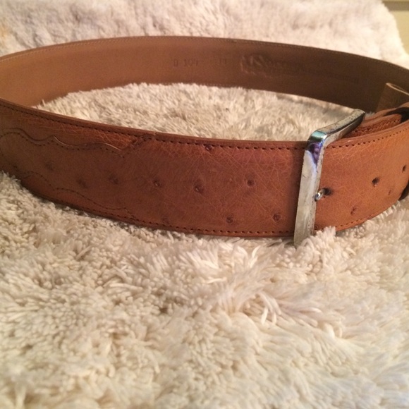 Ostrich Leather Belt
