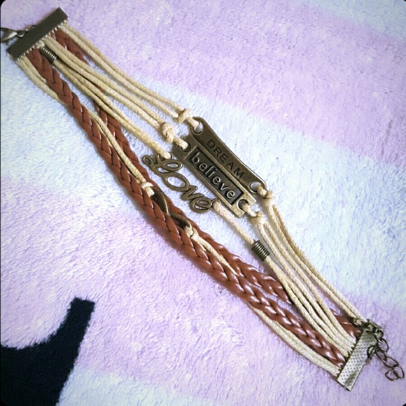 🚫SOLD🚫 Leather Infinite Bracelet - Picture 2 of 2