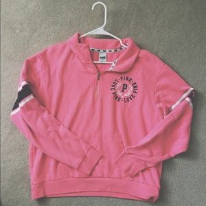 Love Pink quarter zip sweatshirt.