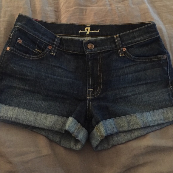 7 for all mankind jean shorts