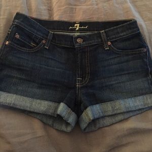 7 for all mankind jean shorts