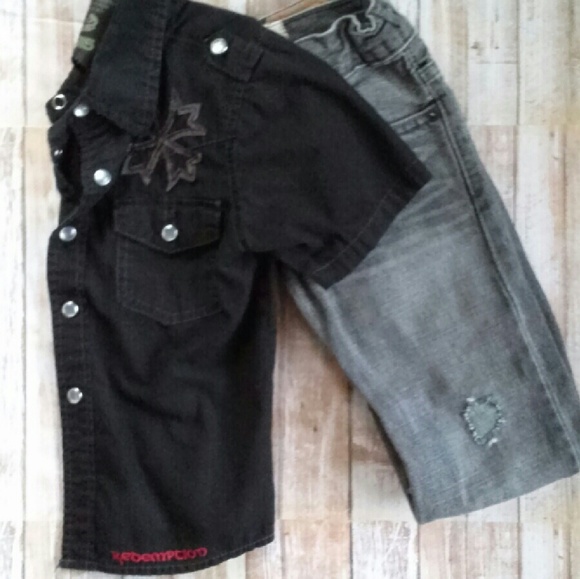 Embellished snap button shirt