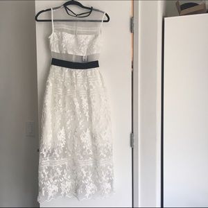 BN Self Portrait style white mid length dress