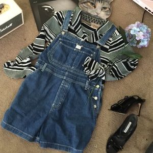 Calvin Klein Vintage Overall Denim Shorts Size M