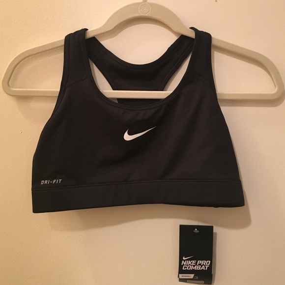Nike Other - NWT black nike swoosh sports bra
