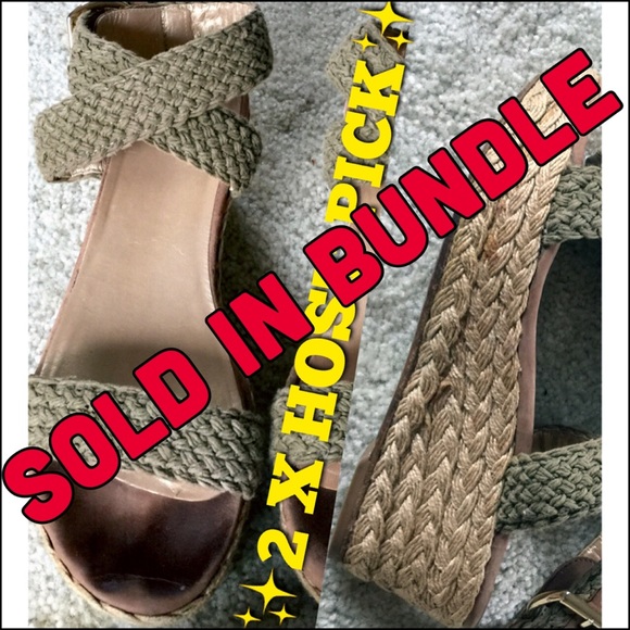 Stuart Weitzman Shoes - ✨Stuart Weitzman Jute/Leather Crisscross Platform