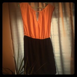 Pink and black dress