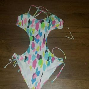 Onepiece colorful swimsuit