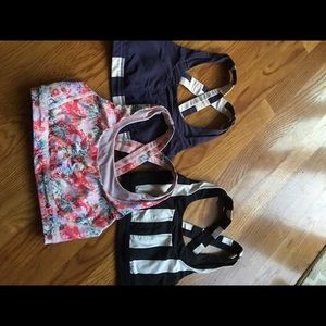 Lot of 3 Lululemon Run Stuff Your Bra - size 6