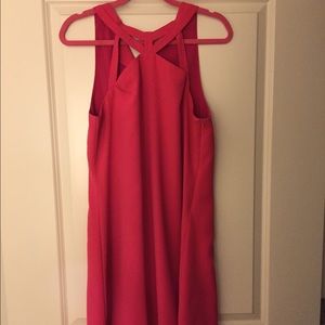 Tinley Road Halter Hot Pink Dress