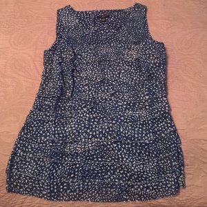 Ann Taylor ruffled tier sleeveless shirt size XXSP