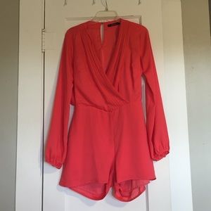 Ark & Co. coral romper