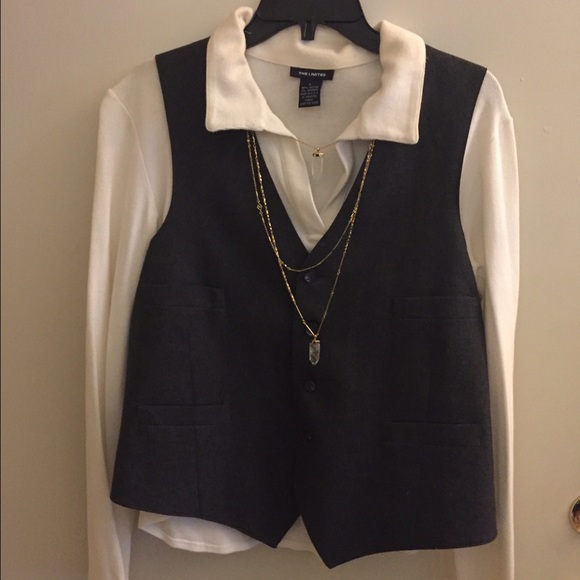 Gray wool men's vest