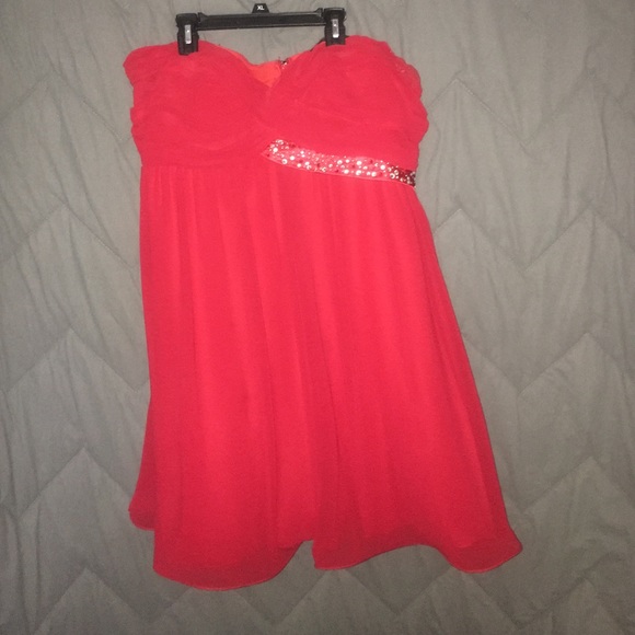 Striking red formal dress