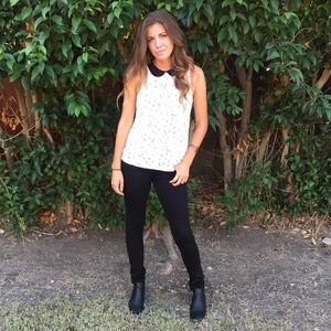 Tank w/ Peter Pan Collar