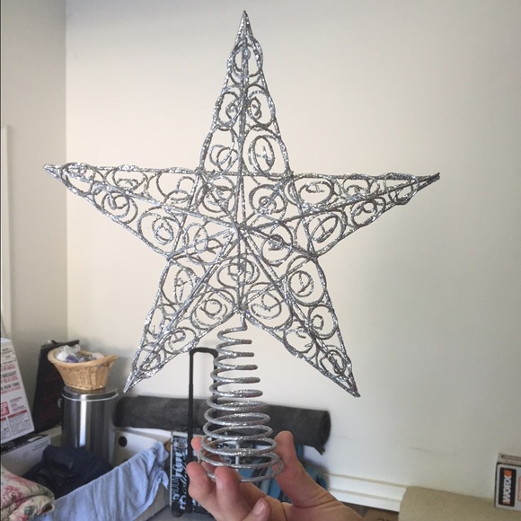 Other - Silver glittered Tree topper