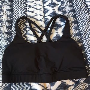 Black LuLu Lemon Sports Bra