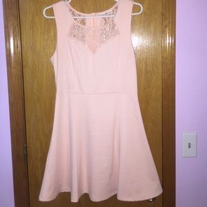 Blush dress with lace- NWT