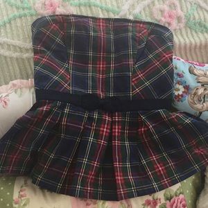 Abercrombie & Fitch strapless tartan top Sz S